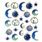 24 Pieces Assorted Gold Plated Enamel Cat Moon Star Celestial Charm Pendant DIY for Earrings Necklace Bracelet Jewelry Making and Crafting